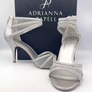 Adrianna Papell Women's Shoe Adler Silver Metallic Size 9.5 M US
